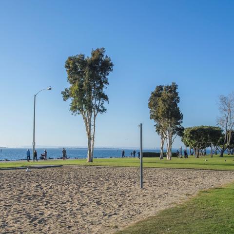 Beach volleyball court at Chula Vista Bayside Park at the Port of San Diego