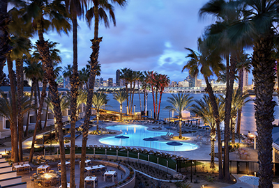 Marriott Resort & Spa Coronado at Dusk with City View