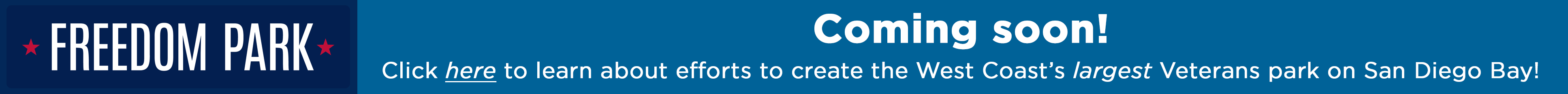 Freedom Park - coming soon. Click for details.