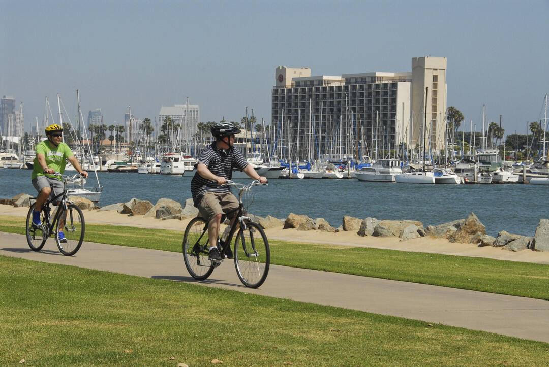 Bikers at the Port