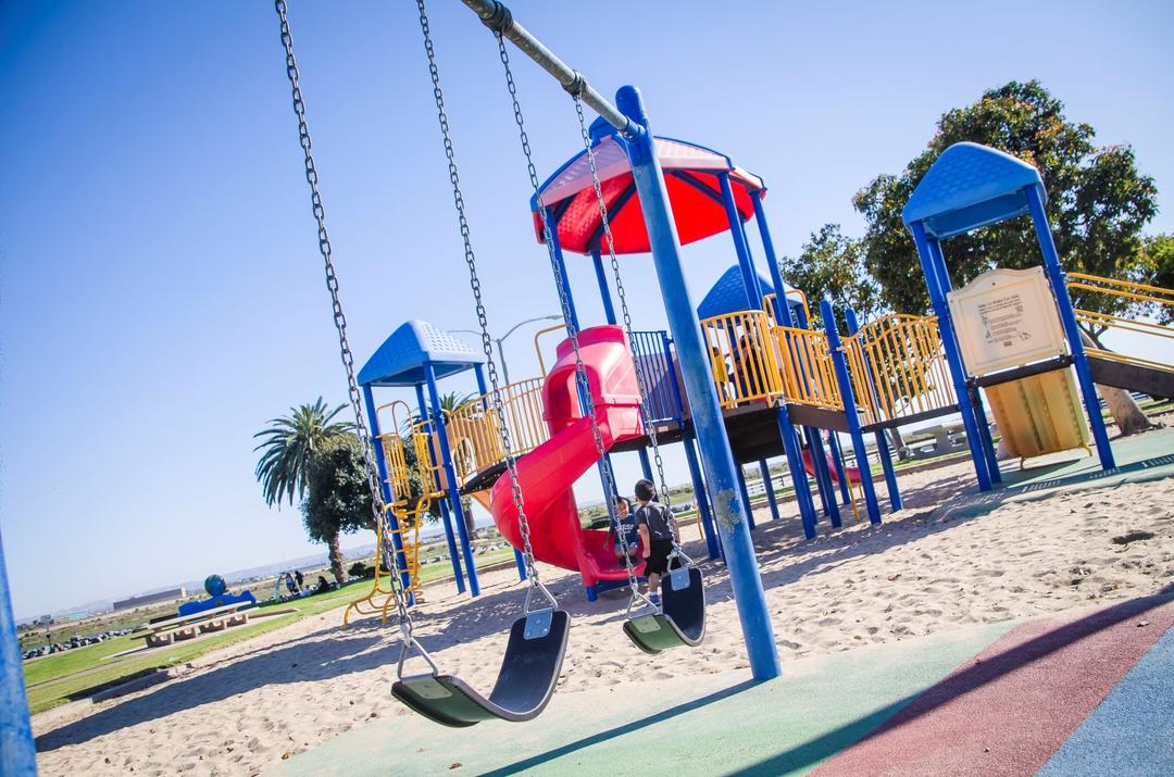 swing set at Pepper Park National City