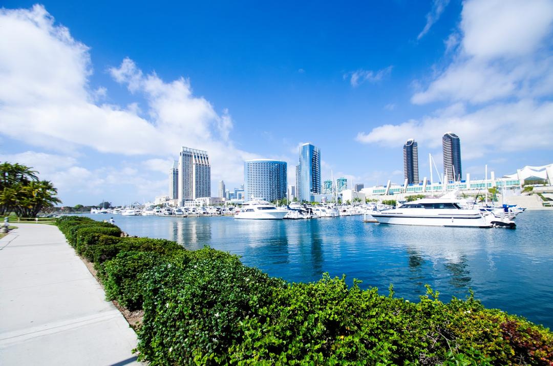 North Embarcadero-Marina looking north at the Port of San Diego