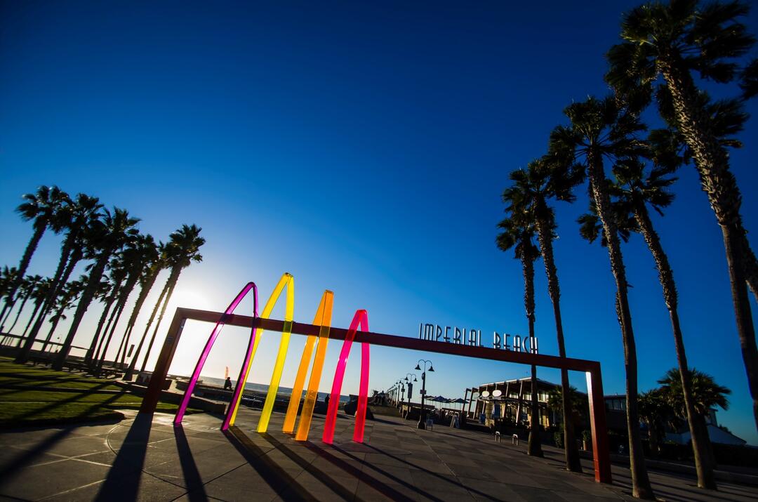 Imperial Beach Surfhenge artwork