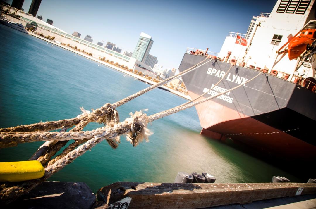 Ship docked at Tenth Avenue Marine Terminal 