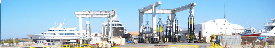 docks and cranes used for boat repairs at the Port of San Diego