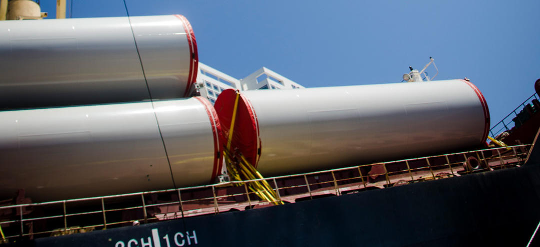 Breakbulk being unloaded at the Tenth Avenue Marine Terminal at the Port of San Diego