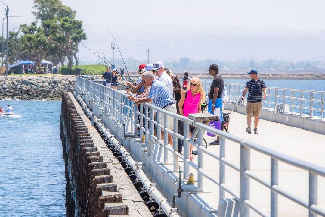 Fishing pier at Chula Vista Bayside Park at the Port of San Diego