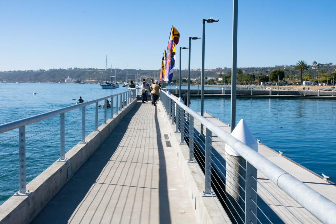 Public walkway at the new Shelter Island Boat Launch Facility