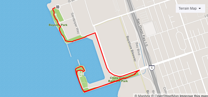 Chula Vista Run Map