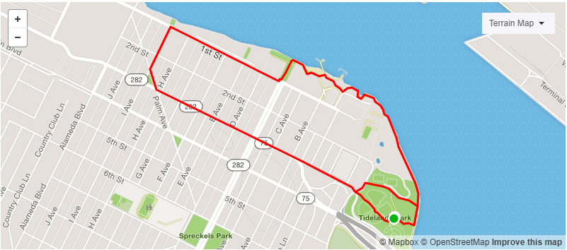 Exercise trail map in Coronado California