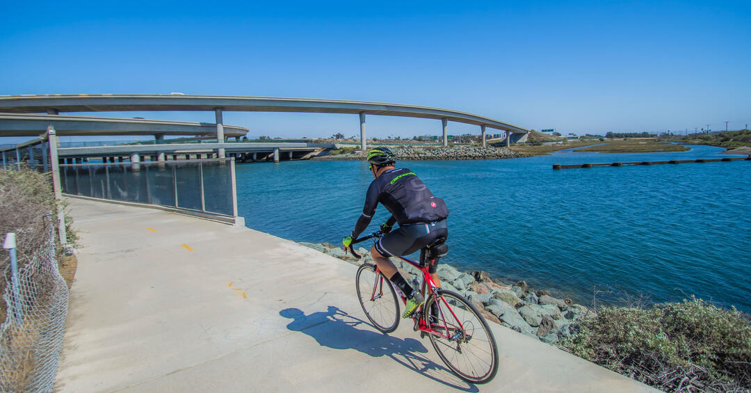 Bayshore Bikeway Biker