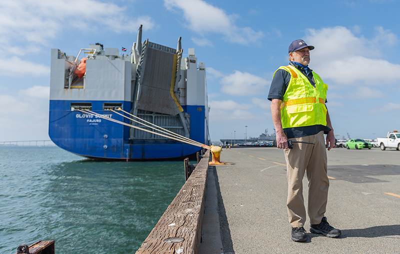 Anthony Palombit, a wharfinger for the Port of San Diego