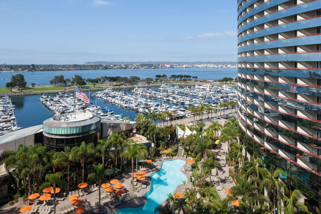 a view of San Diego Bay from Mariott Marquis