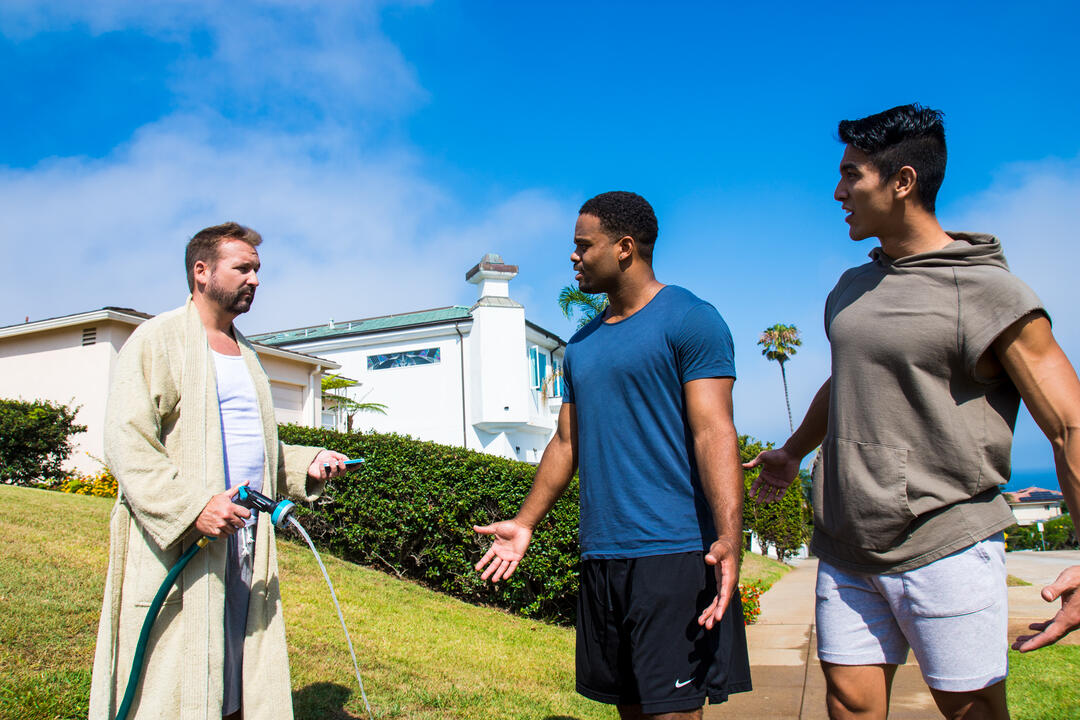 Two bros educate a guy about overwatering lawns