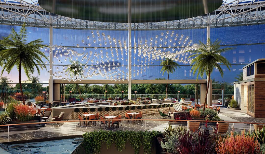 Gaylord Pacific Resort & Convention Center Conceptual Rendering - Atrium Aerial