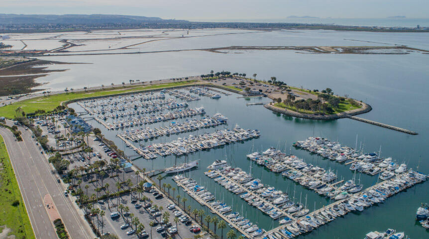 Aerial view of the Chula Vista Marina