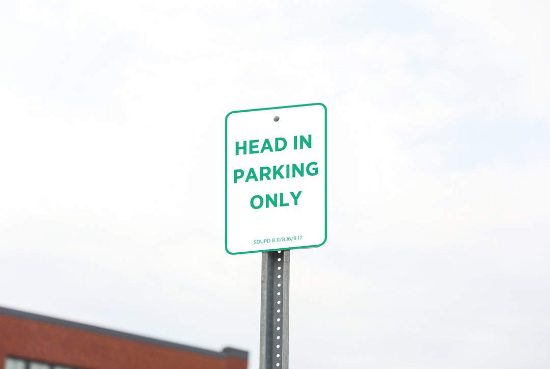 Head In Parking Sign