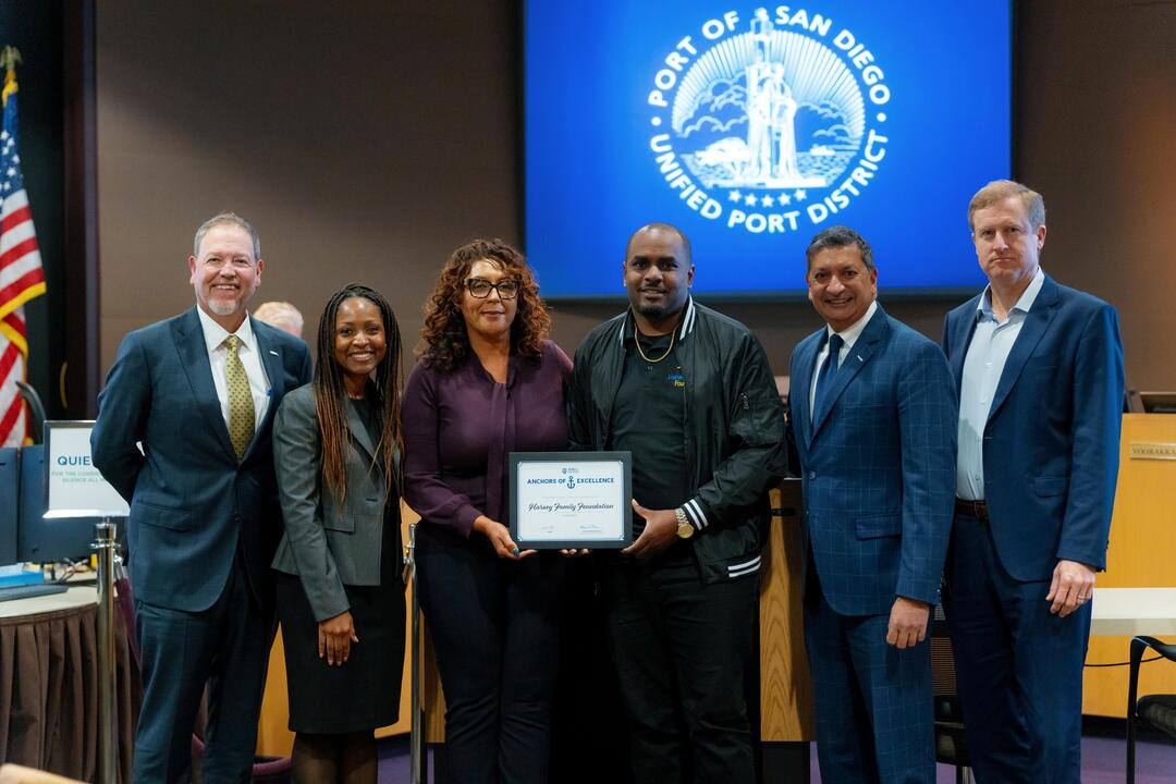 Port of San Diego presents Harvey Family Foundation with Anchors of Excellence Award