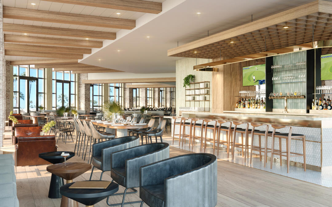 rendering of restaurant interior 