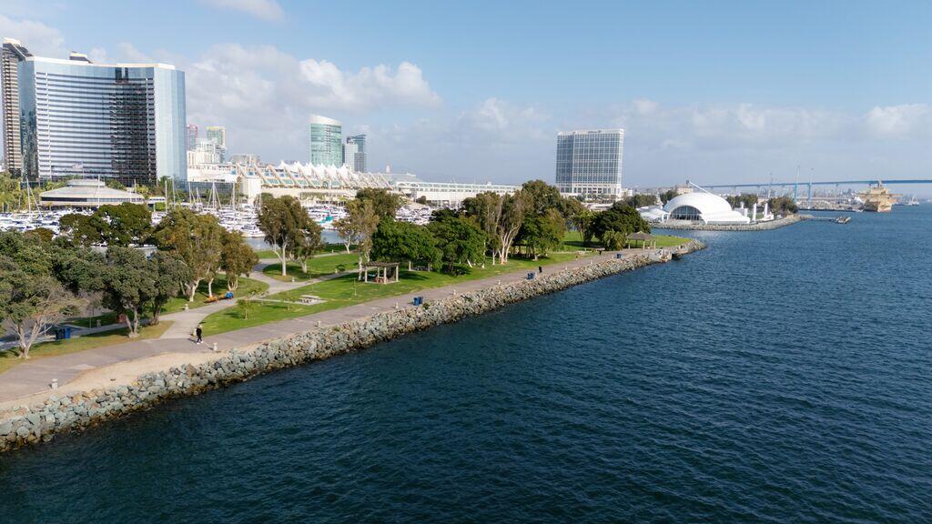 Aerial views of Embarcadero Marina Park North