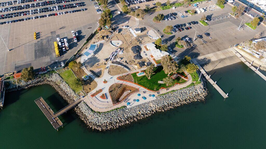 Aerial image of Pepper Park under construction in 2026