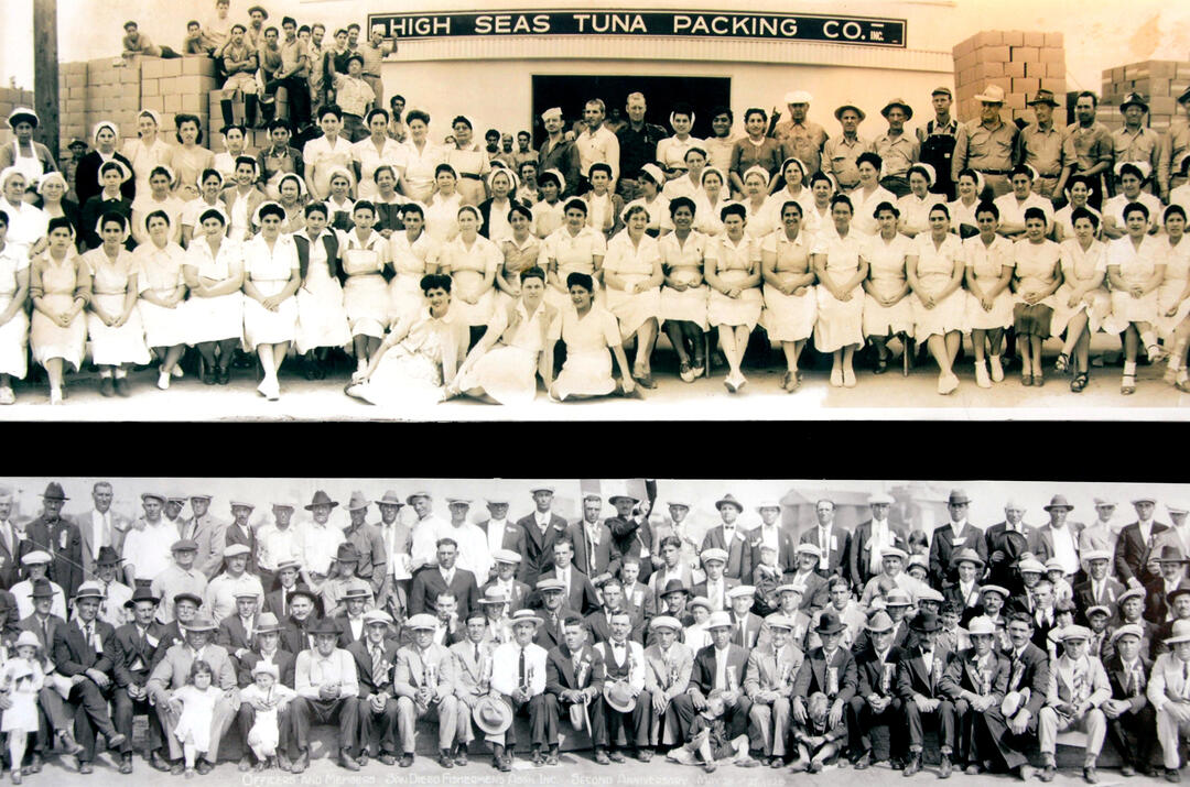 Cannery Workers Tribute, San Diego Packing Company Staff Depiction