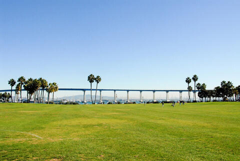 Port of San Diego Park with view of Coronado Bridge