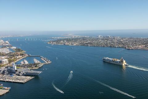 Aerial Shot of San Diego Bay
