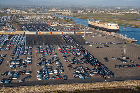 Aerial view of the National City Marine Terminal in National City, CA