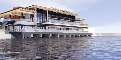 Conceptual rendering of The Landing for proposed redevelopment of The Fish Market, courtesy of The Brigantine and Gensler.