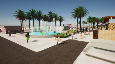 Splash Pad Project at Portwood Pier Plaza Imperial Beach Rendering