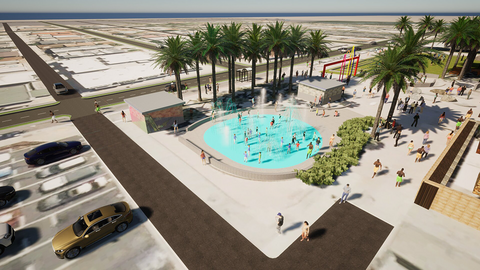 Splash Pad Project at Portwood Pier Plaza Imperial Beach Rendering