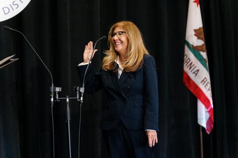 2026 Port Chair Ann Moore takes the oath of office.