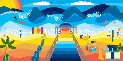 Artwork depicting Imperial Beach