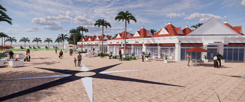 Conceptual rendering of the renovation proposed for the Coronado Ferry Landing.