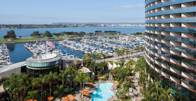 a view of San Diego Bay from Mariott Marquis