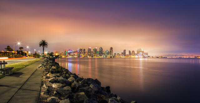 San Diego Skyline view from Harbor Island