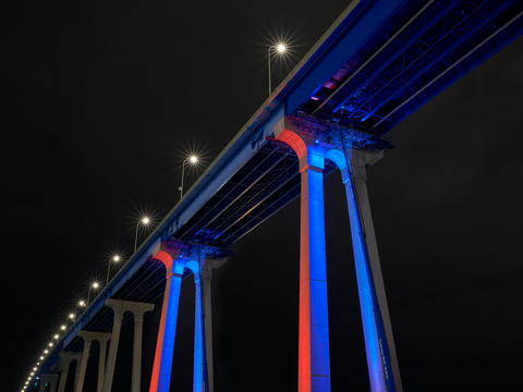 Port of San Diego conducts lighting study as part of the San Diego-Coronado Bay Bridge Lighting Project