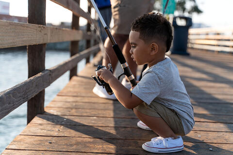 Child Fishing at National City Pepper Park