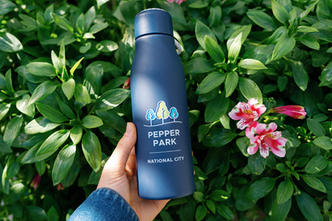 Picture of the Port of San Diego's Pepper Park Water Bottle