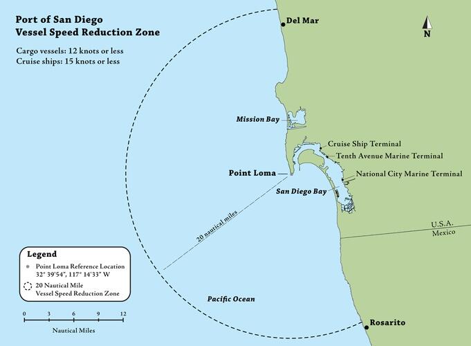 Vessel Speed Reduction Map for Southern California