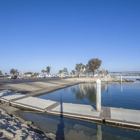 Public boat launch ramp at Pepper Park on National City bayfront