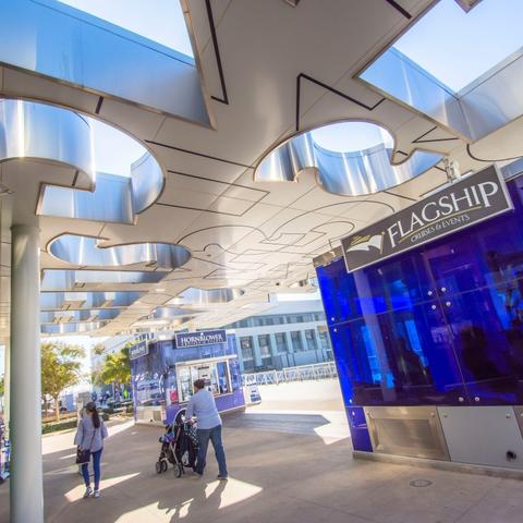 Flagship kiosk at Broadway Plaza at the Port of San Diego