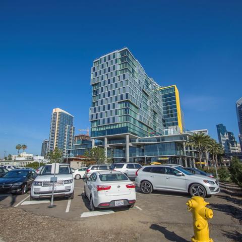 Parking lot at Lane Field Park at the Port of San Diego