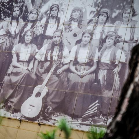 Photographic tile mural at Cesar Chavez Park at the Port of San Diego