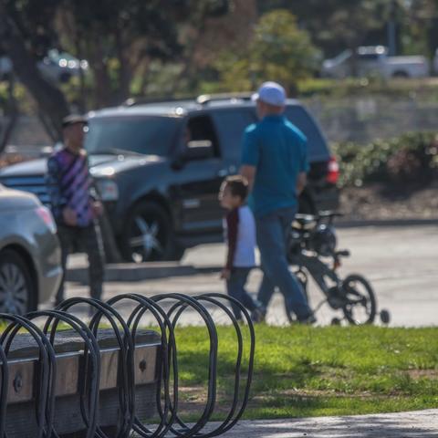 Bike parking rack at Coronado Tidelands Park at the Port of San Diego