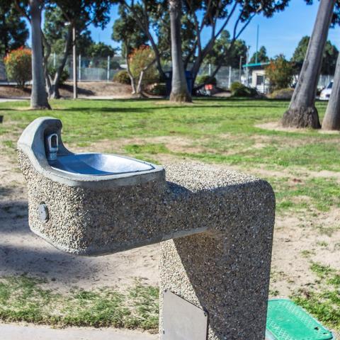 Drinking water fountain at Coronado Tidelands Park at the Port of San Diego