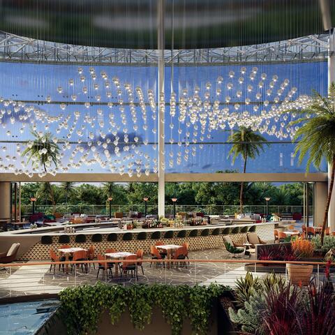 Gaylord Pacific Resort & Convention Center Conceptual Rendering - Atrium Aerial