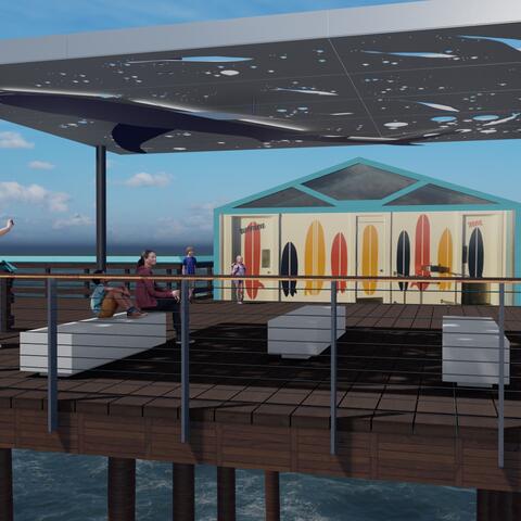 Rendering - IB Pier Mid-Pier Canopy 