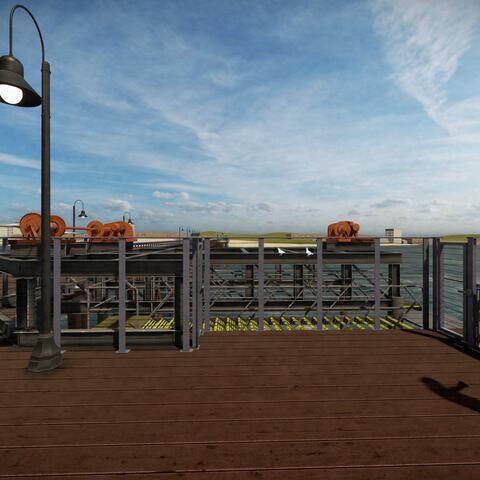 Rendering of a cable fence to be installed at the end of the Imperial Beach Pier.